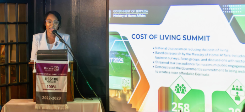 Sandys Rotary Minister Lightbourn